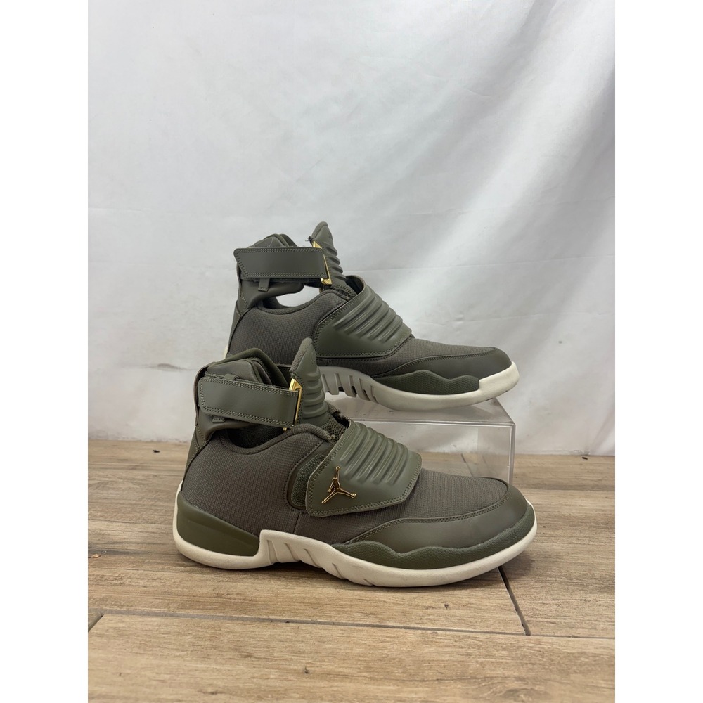 Jordan Generation Medium Olive Gold Mens Sneakers AA1294-205 Size 12